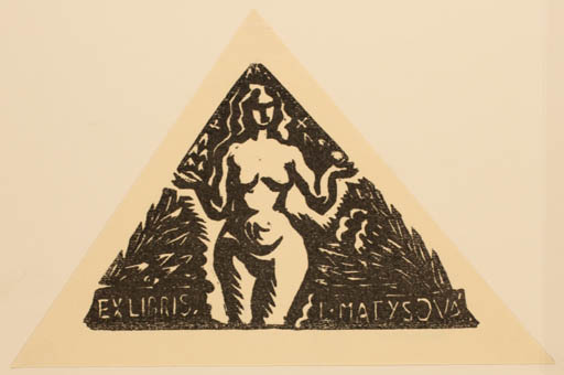 Exlibris by Vaclav Polivka from Czech Republic for L. Matysova - Woman Nude 