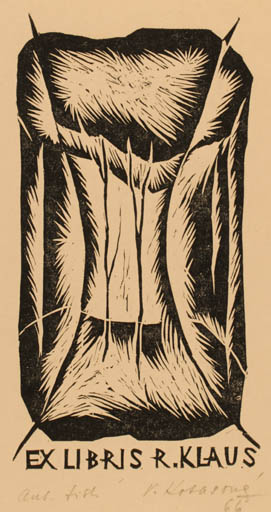 Exlibris by Vera Kotasová from Czechoslovakia for R Klaus - Abstract 