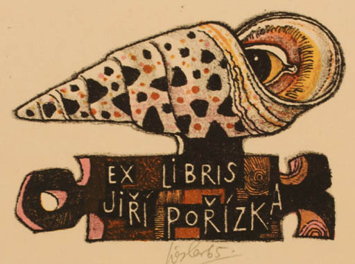 Exlibris by Josef Liesler from Czechoslovakia for Jiri Porizka - 