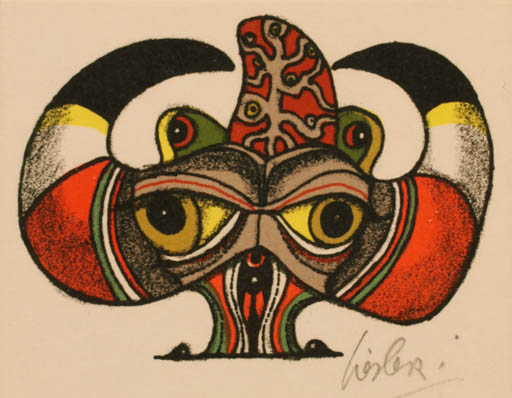 Exlibris by Josef Liesler from Czechoslovakia for ? ? - Abstract 