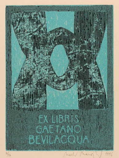 Exlibris by Martin Manojlin from Czechoslovakia for Gaetano Bevilacqua - Abstract 