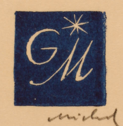 Exlibris by Rastislav Michal from Czech Republic for ? G.M. - Monogram 