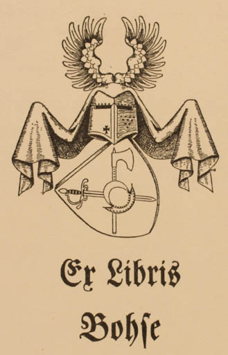 Exlibris by O Hedegaard from Denmark for ? Bohfe - Heraldry 