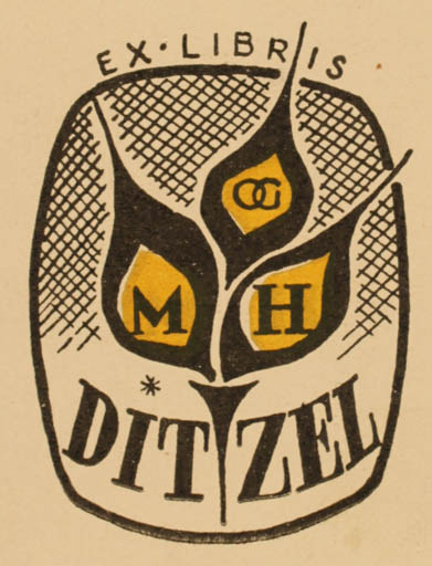 Exlibris by Sv. E. Ihle from Denmark for M og H Ditzel - 