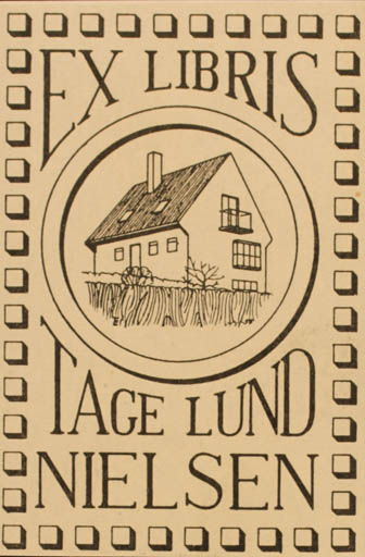 Exlibris by ? ? from Denmark for Tage Lund Nielsen - Architecture 