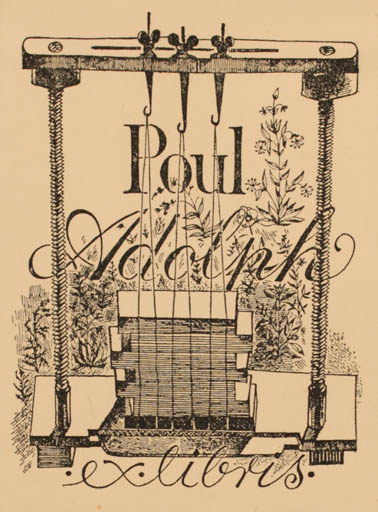 Exlibris by Mads Stage from Denmark for Poul Adolph - Book 