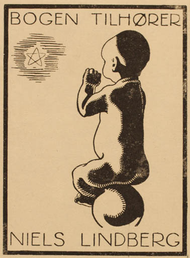 Exlibris by Niels Lindberg from Denmark for Niels Lindberg - Child 