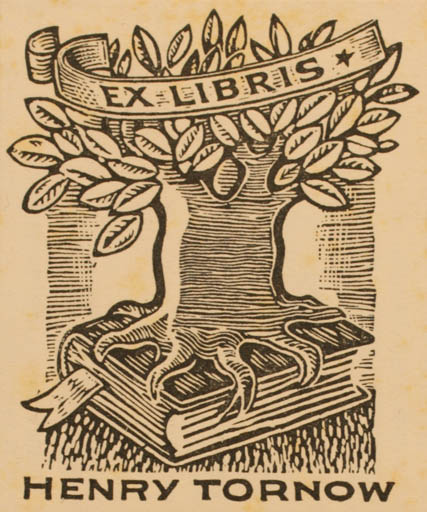 Exlibris by Irgens Pagermann from Denmark for Henry Tornov - Book Tree 