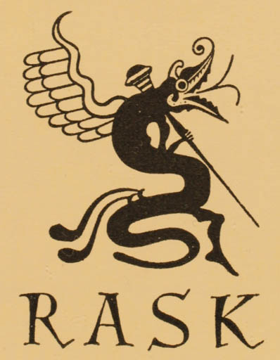 Exlibris by Hans Rask from Denmark for Hans Rask - Fable Animal 
