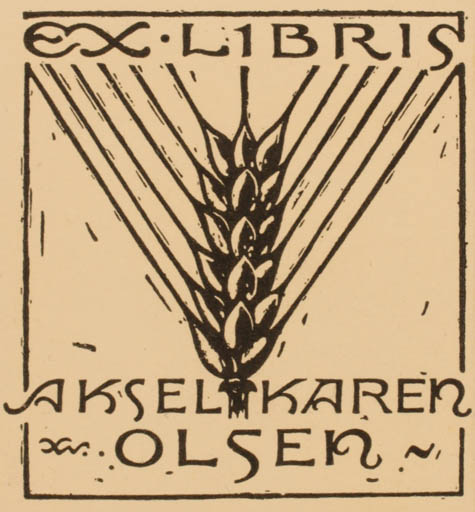 Exlibris by Siegfried Wagner from Germany for Aksel & Karen Olsen - Flora 