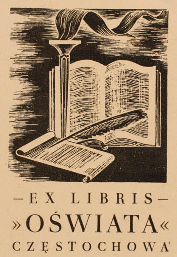 Exlibris by ? ? from Poland for Oswiata Czestochowa - Book 