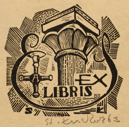 Exlibris by ? ? from Poland for ? S.K. - 