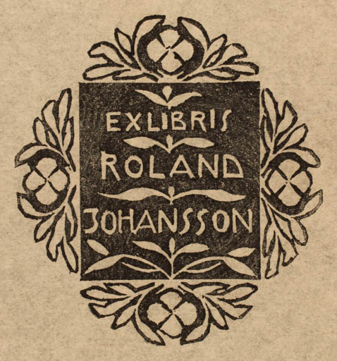 Exlibris by Iorg Gambini from Italy for Roland Johannson - Ornament 