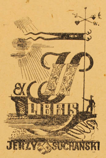 Exlibris by Zdziskaw Pagowski from Poland for Jerzy Suchanski - Ship/Boat 