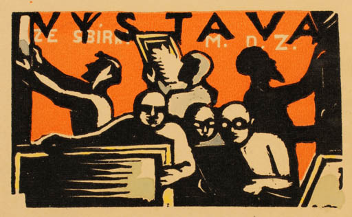 Exlibris by Alois Moravec from Czechoslovakia for ? M.D.Z. - Group Art 