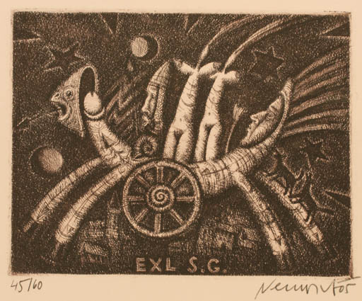 Exlibris by Jiri Neuwirt from Czechoslovakia for ? S.G. - Erotica 