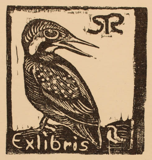 Exlibris by Leif Ryding from Denmark for ? S.R. - Bird 