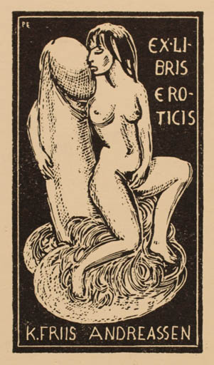 Exlibris by Poul Egebæk from Denmark for K.E. Friis Andreassen - Erotica 