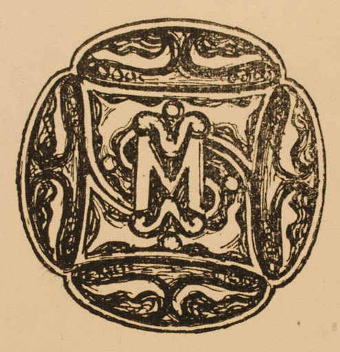 Exlibris by Thorvald Bindesbøll from Denmark for Martin Sachs - Monogram 