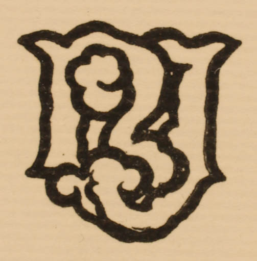 Exlibris by Thorvald Bindesbøll from Denmark for ? ? - Monogram 