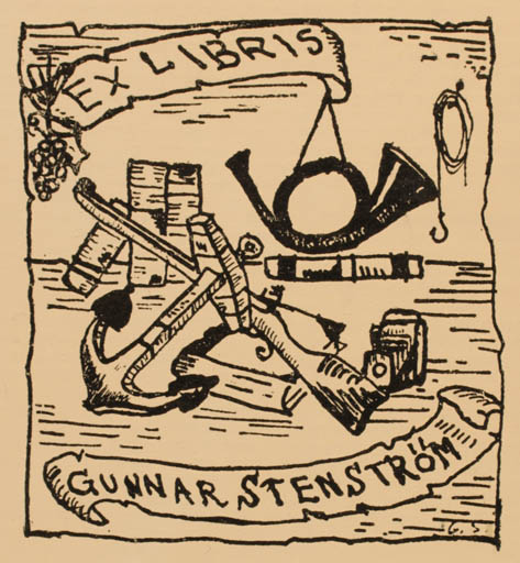 Exlibris by Gunnar Stenström from Sweden for Gunnar Stenström - 