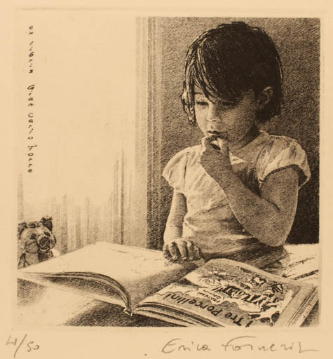 Exlibris by Erica Forneris from Italy for Gian Carlo Torre - Child Book 