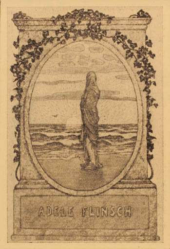 Exlibris by S Vennil from Unknown for Adele Flinsch - Jugend 