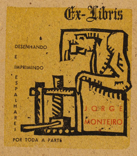 Exlibris by ? ? from Unknown for Jorge Monteiro - Man 