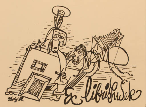 Exlibris by Frant Tichy from Czechoslovakia for ? ? - Abstract 