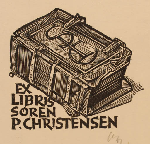 Exlibris by Herbert S. Ott from Germany for Søren P. Christensen - Book 