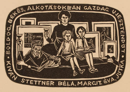 Exlibris by Bèla Stettner from Hungary for Bèla Stettner - Group Art 