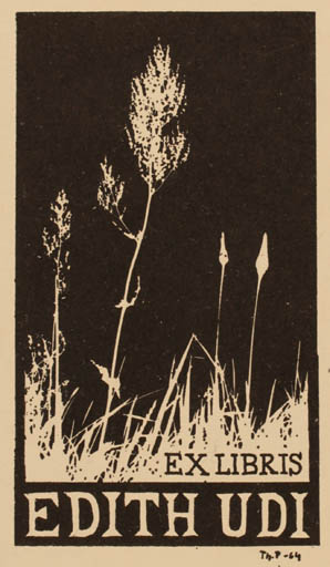 Exlibris by Thomas Pedersen from Denmark for Edith Udi - Flora 