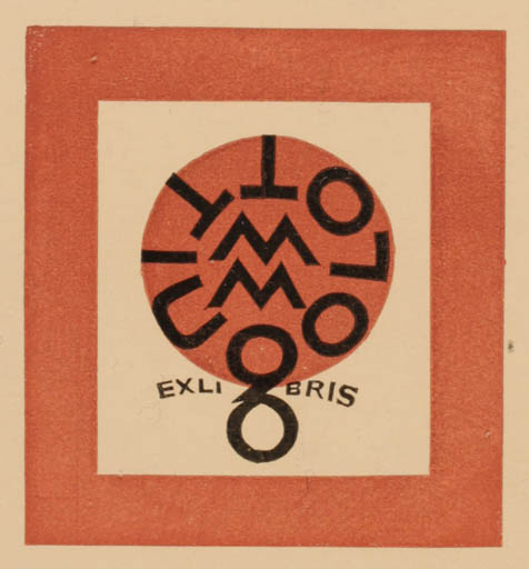 Exlibris by Italo Zetti from Italy for ? ? - Text/Writing 