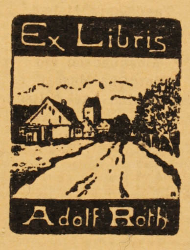 Exlibris by Axel Nilsson from Sweden for Adolf Roth - Architecture 