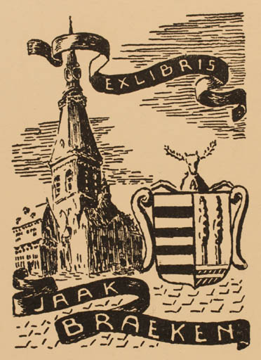 Exlibris by Jaak Braeken from Belgium for Jaak Braeken - City 