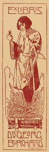Exlibris by George Poppe from Germany for Georg Burchard - Man 