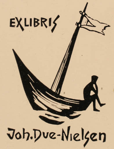 Exlibris by Zbigniew Dolatowski from Poland for Johan Due Nielsen - Ship/Boat 