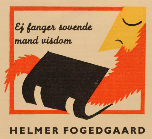 Exlibris by Hans Jørgen Pedersen from Denmark for Helmer Fogedgaard - Text/Writing 