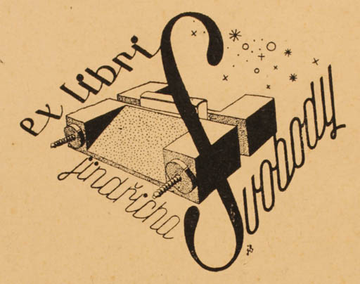 Exlibris by Jan Brukner from Czechoslovakia for Jindricha Svobody - Technology 