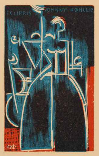 Exlibris by Dalibor Chatrny from Czechoslovakia for Køhler Johnny - Abstract 