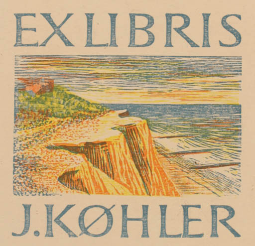 Exlibris by Helmut Seehausen from Germany for Køhler Johnny - Scenery/Landscape 