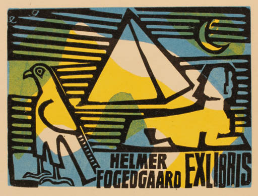 Exlibris by Edward Grabowski from Poland for Helmer Fogedgaard - Abstract 