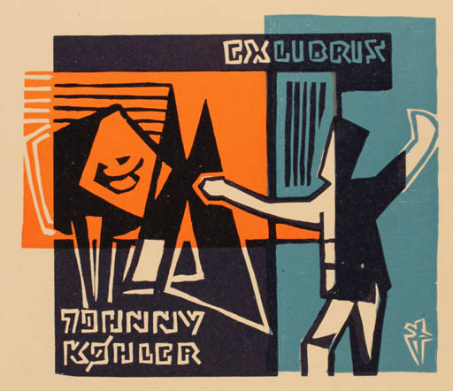 Exlibris by Jürgen Dost from Germany for Køhler Johnny - Abstract 