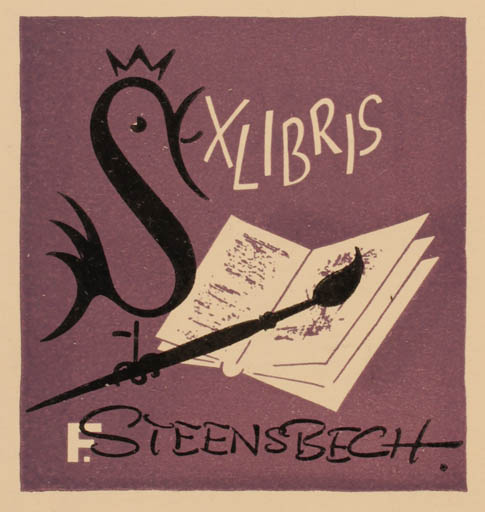 Exlibris by Flemming Steensbech from Denmark for Flemming Steensbech - Book Text/Writing 