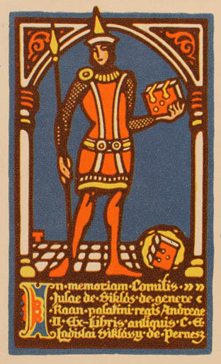 Exlibris by János Tábor from Hungary for ? ? - Classical antiquity Man 