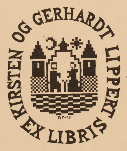 Exlibris by Thomas Pedersen from Denmark for Kirsten og Gerhardt Lippert - 