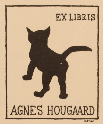 Exlibris by Thomas Pedersen from Denmark for Agnes Hougaard - Cat 