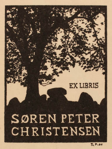 Exlibris by Thomas Pedersen from Denmark for Søren P. Christensen - Tree 