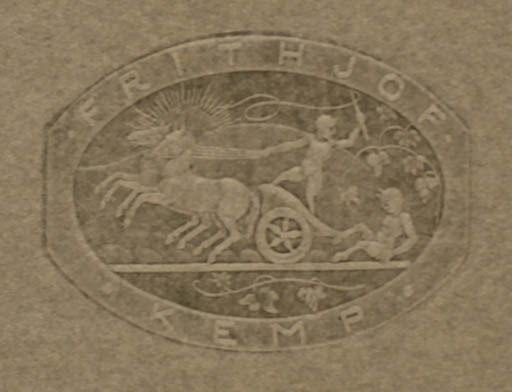 Exlibris by Friedrich Britze from Denmark for Frithjof Kemp - Classical antiquity 