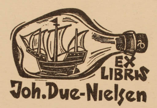 Exlibris by Zbigniew Dolatowski from Poland for Johan Due Nielsen - Ship/Boat 